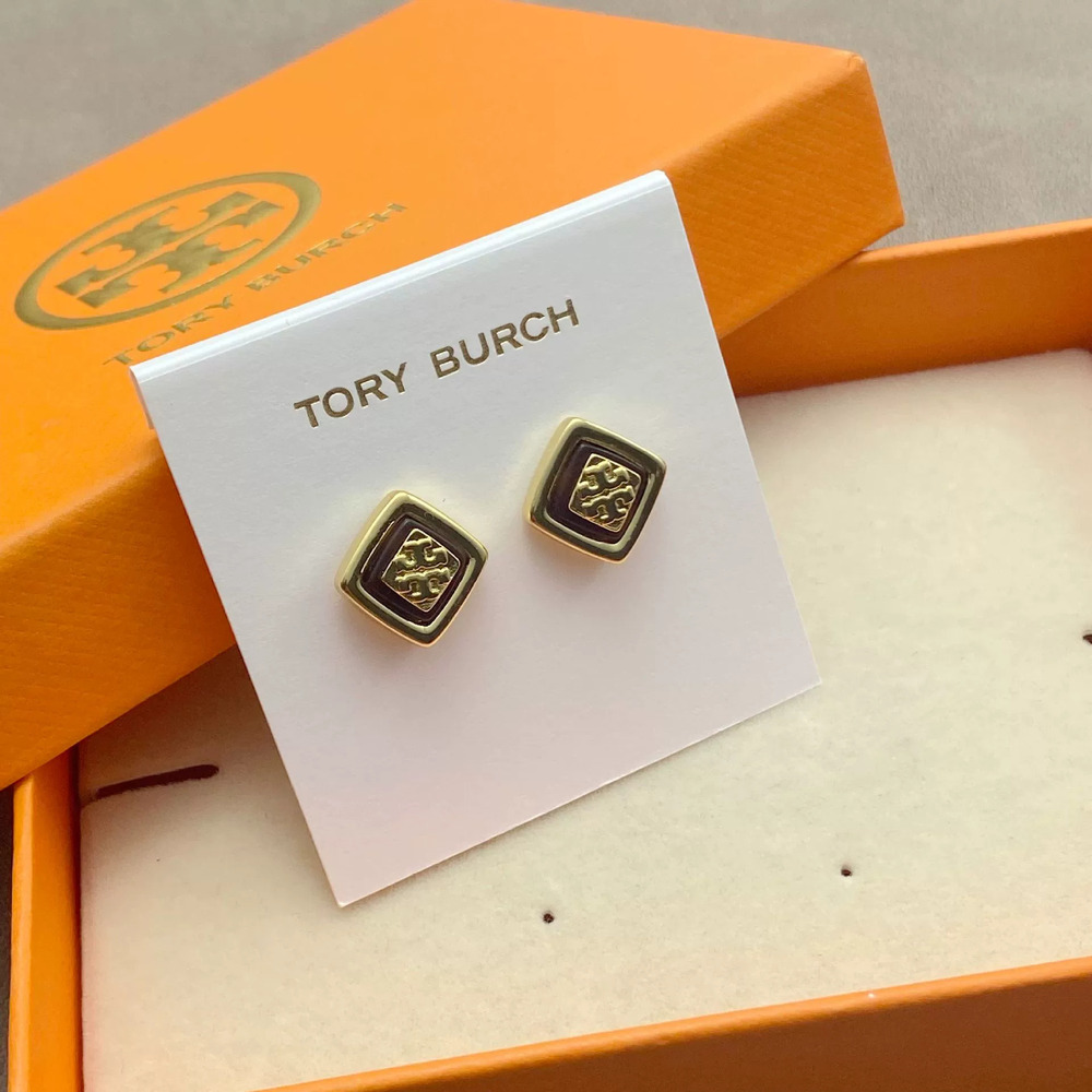 Tory Burch Earrings Amber Tortoiseshell Metal